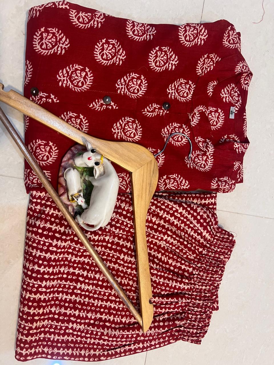 Suitkari, Jaipuri Print, Cotton Co-Ord set