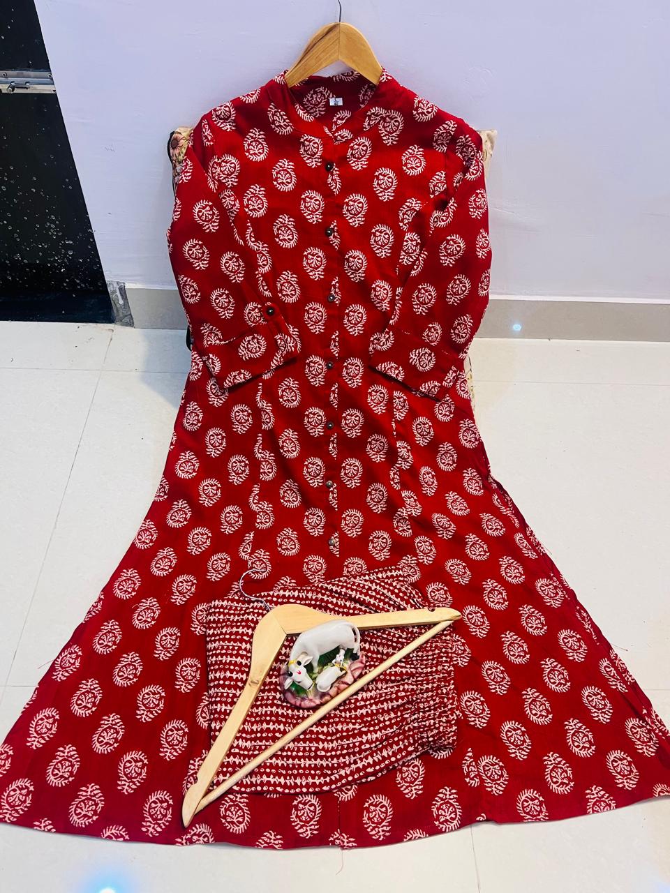 Suitkari, Jaipuri Print, Cotton Co-Ord set