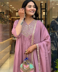 Pastel Majesty Kurta Pant & Dupatta Set