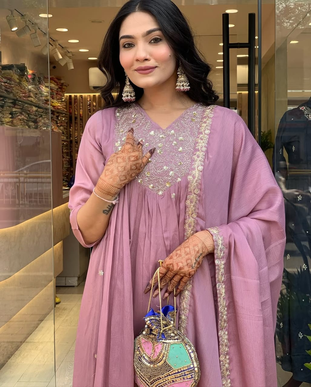 Pastel Majesty Kurta Pant & Dupatta Set