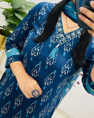 cotton dupatta set, kurta set with dupatta, suitkari