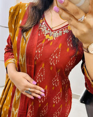 Cotton dupatta set, kurta,pant with dupatta, suitkari