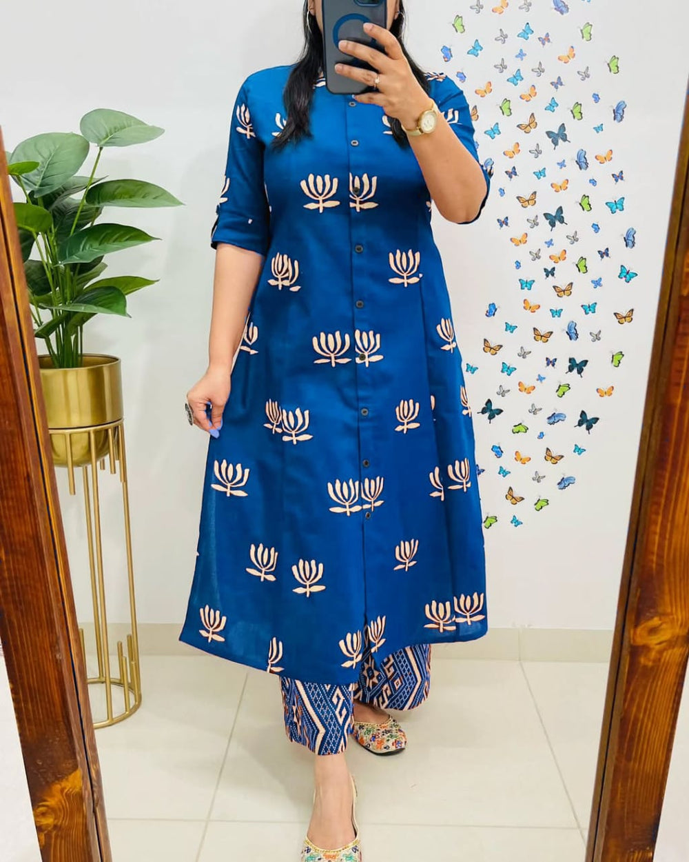 Blue co-ord set, Cotton co-ord set , Suitkari