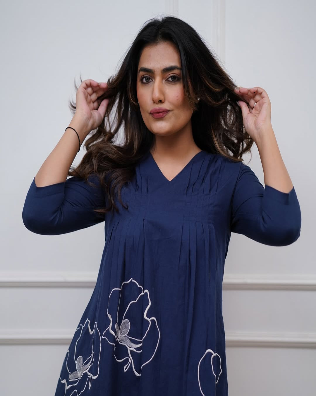 cotton co-ord set, blue co-ord set, suitkari