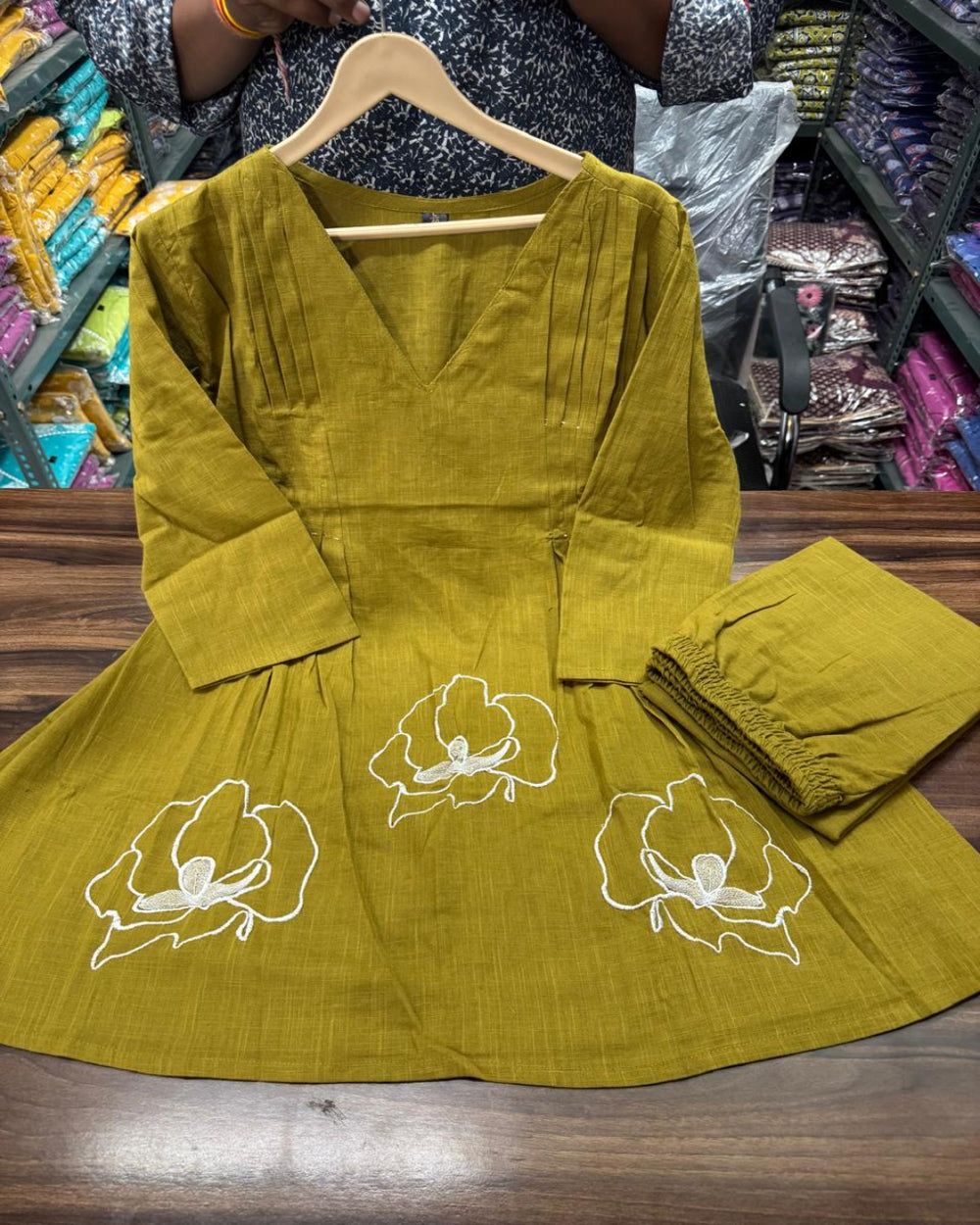 mustard yellow co-ord set, cotton co-ord set, suitkari