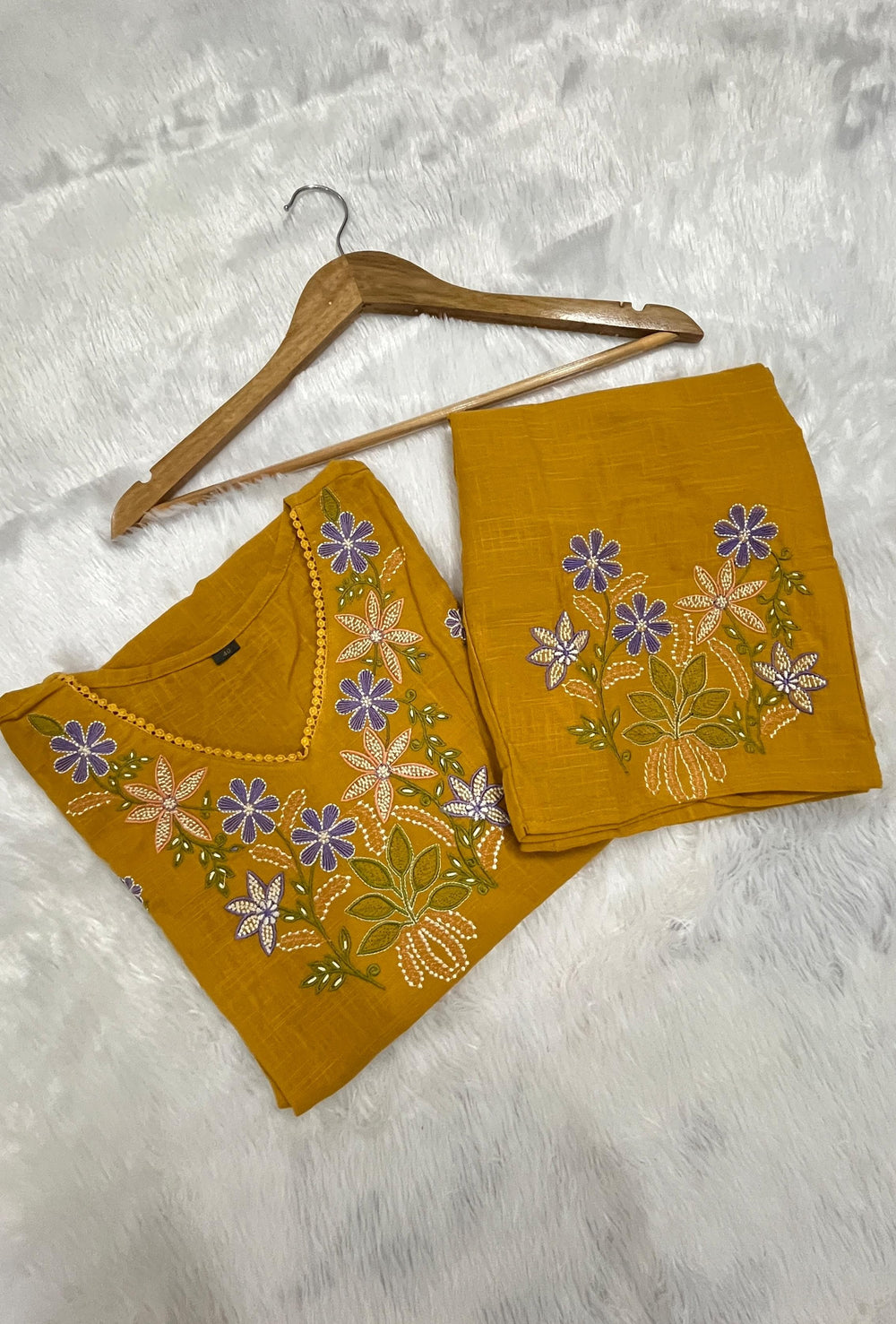 mustard yellow kurta set , long kurta set, suitkari