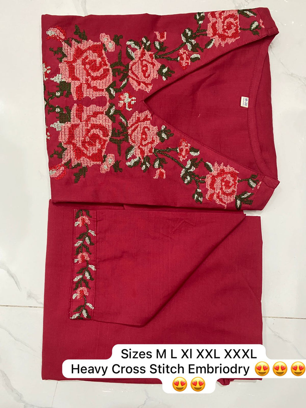 Pink Kurta set, long kurta set, suitkari