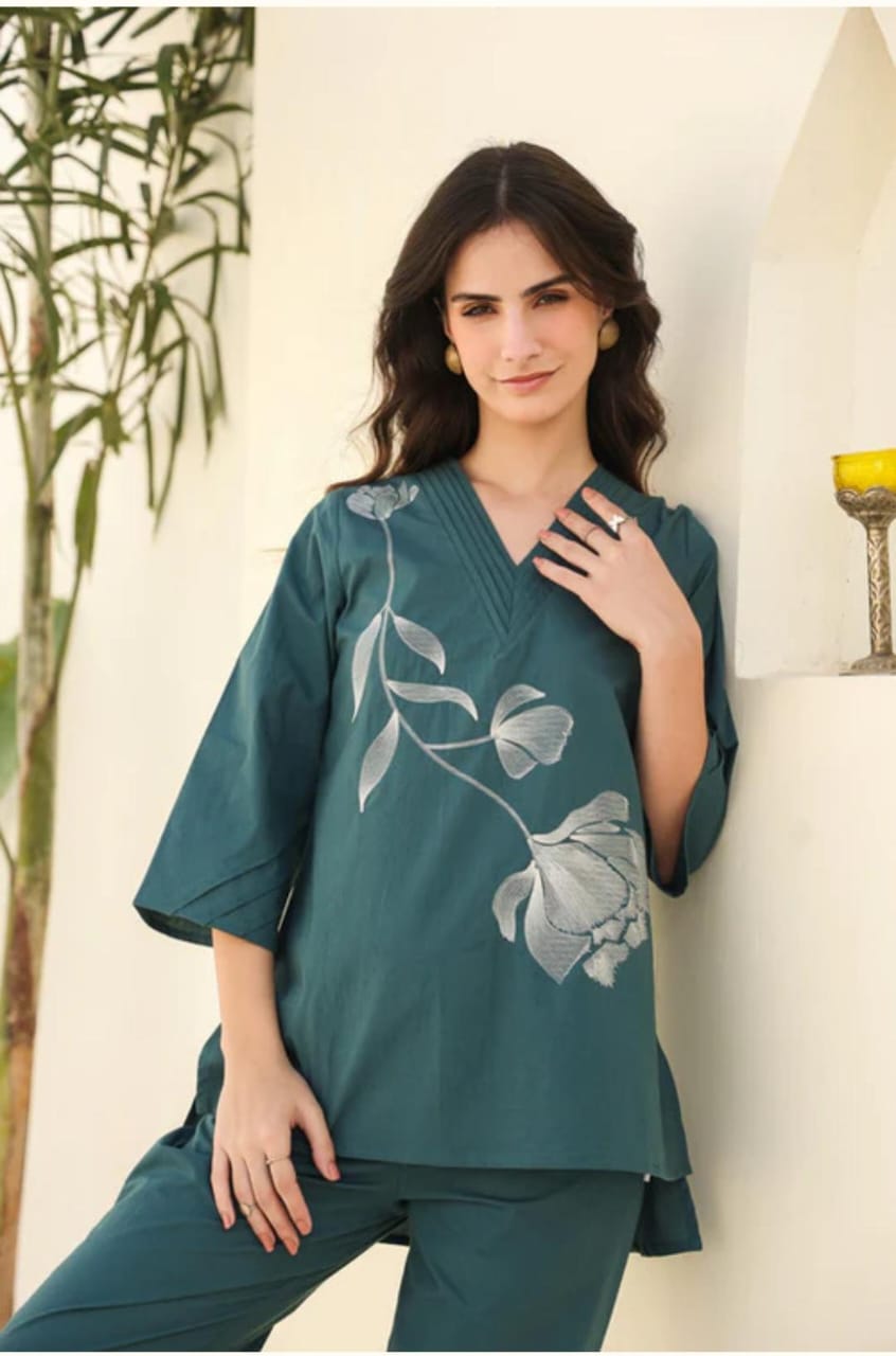 Beautiful Blue Cotton Co-ord Sets