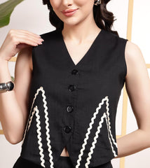 Black co-ord set, cotton co-ord set , Suitkari