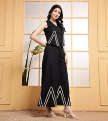 Black co-ord set, cotton co-ord set , Suitkari