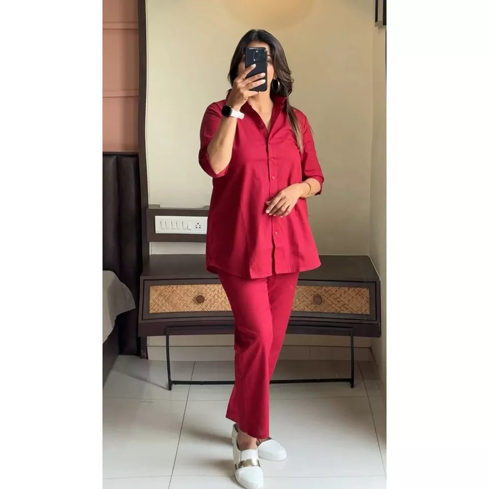 Suitkari, Maroon co ord set, Co ord set
